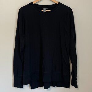 Sweaty Betty Black Crewneck Pullover Sweatshirt